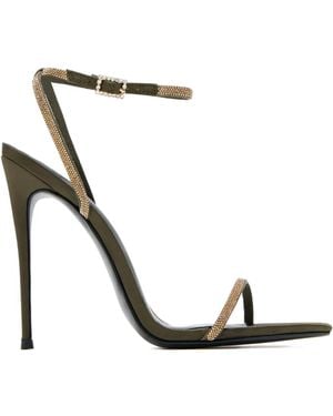 Femme LA Niche Diamonds Embellished Sandals - White