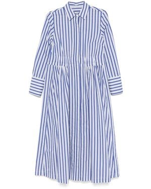 ODEEH Striped Midi Dress - Blue