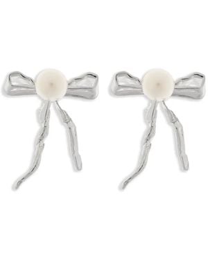 Marni Bow-Motif Earrings - Natural