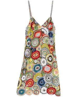 Ashish Embellished Mini Dress - White