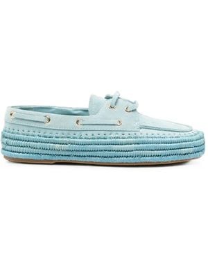 Paloma Barceló Braided Platform Espadrilles - Blue