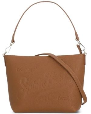 MC2 Saint Barth Aline Embossed Top Handle Bag - Brown