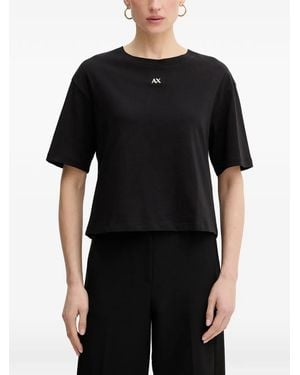 ARMANI EXCHANGE Logo-Detail T-Shirt - Black