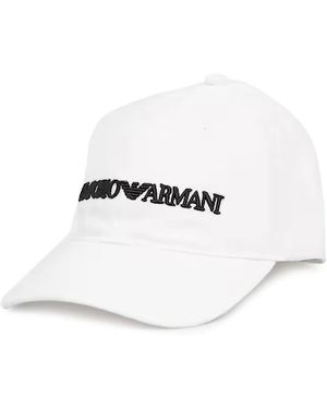 ARMANI EXCHANGE Embroidered-Logo Baseball Cap - White
