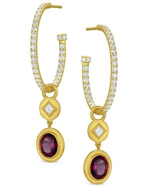 LEIGH MAXWELL Charms Para La Oreja Con Diamantes Y Espinela - Metálico