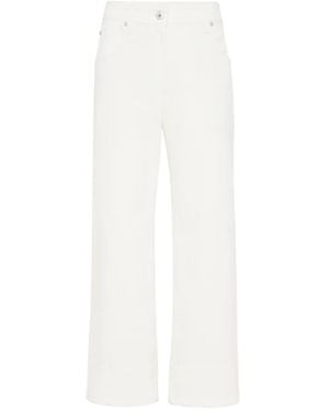 Brunello Cucinelli Cotton Trousers - White