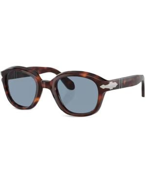 Persol ラウンドフレーム サングラス - ブルー