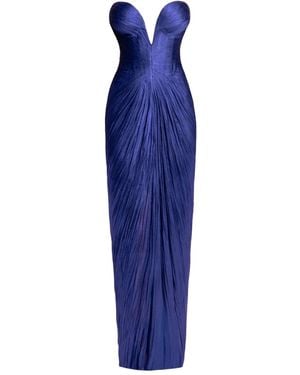 Maria Lucia Hohan Alessandra ストラップレス マキシドレス - ブルー
