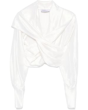 GIUSEPPE DI MORABITO Silk Blouse - White
