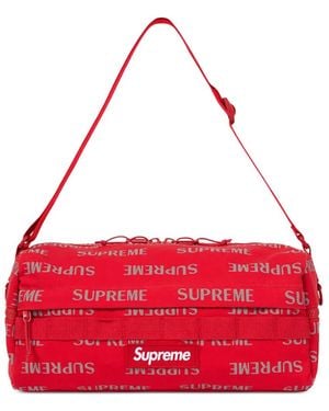 Supreme Logo-Print Utility Bag - Red