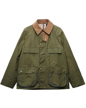 Barbour X Paul Smith Sugarlump Bedale Corduroy-Collar Jacket - Green