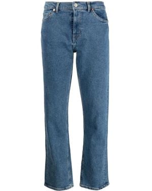 Paul Smith Jeans Crop A Vita Media - Blu