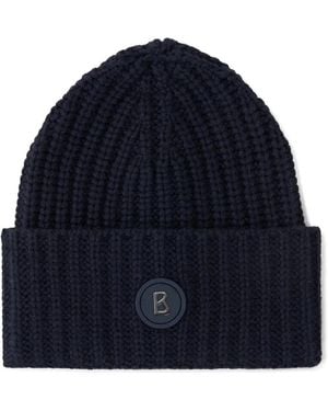 Bogner Kilian Logo-Patch Beanie Hat - Blue