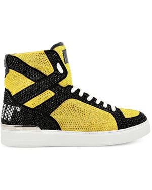 Philipp Plein Baskets Money Beast À Ornements Strassés - Multicolour