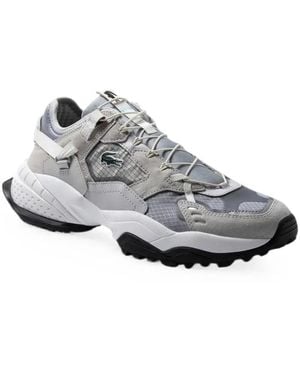 Lacoste L-Guard Breaker Panelled Lace-Up Trainers - Grey