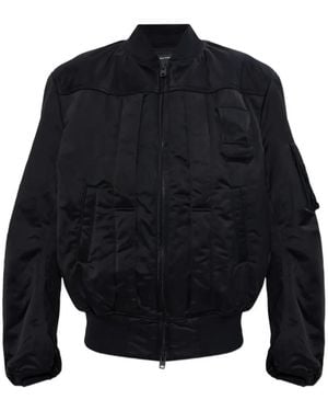 Y-3 Logo-Print Bomber Jacket - Black