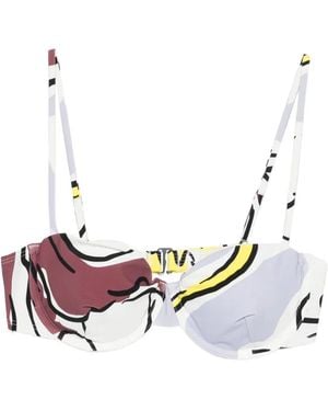 Tory Burch Multi-Coloured Printed Bikini - White