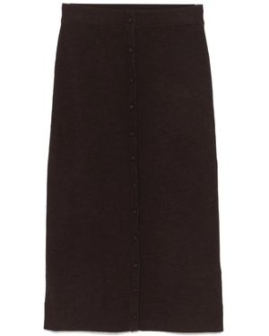 Victoria Beckham ボタンディテール スカート - ブラック