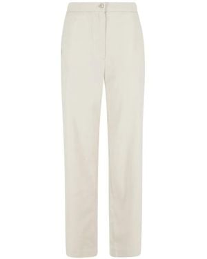Department 5 Elasticated-Waist Buttoned Pants - White