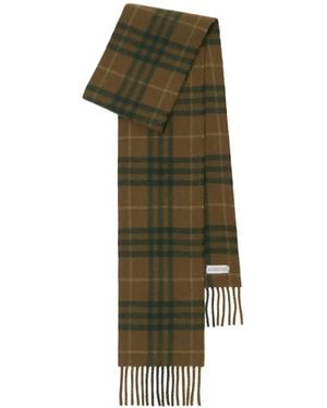Burberry Sciarpa Con Motivo Tartan - Verde