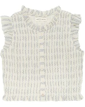 MAISON HOTEL Blusa Omaris Con Volantes - Blanco
