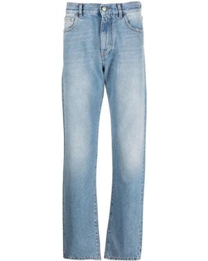 Gcds Low-Rise Straight-Leg Jeans - Blue