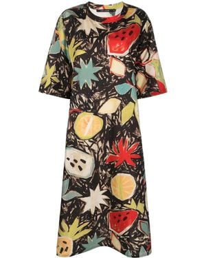 Sofie D'Hoore Darby Fruit-Print Dress - Black