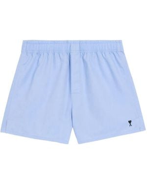 Ami Paris Ami De Coeur Logo Boxers - Blue