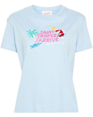 Mc2 Saint Barth スローガン Tシャツ - ブルー