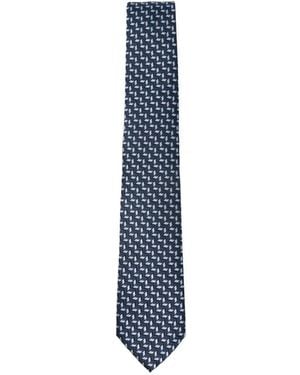 Giorgio Armani Corbata con motivo geométrico - Azul