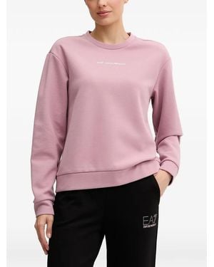 EA7 Logo-Print Sweatshirt - Pink