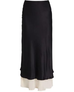 Reformation Layered Midi Skirt - Black