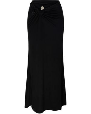 Christopher Esber Knot-Detail Ribbed-Knit Maxi Skirt - Black