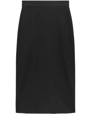 MSGM High-Rise Midi Skirt - Black