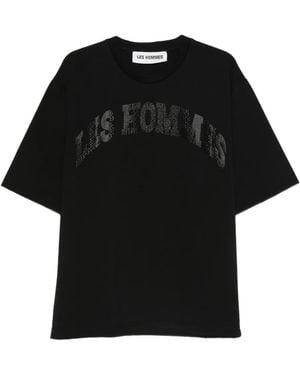 Les Hommes Logo-Detail Crew-Neck T-Shirt - Black