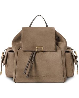 Brunello Cucinelli Suede Sartorial Backpack - Brown