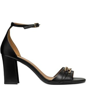 Geox 80Mm New Eraklia Ankle-Strap Block-Heel Sandals - Black