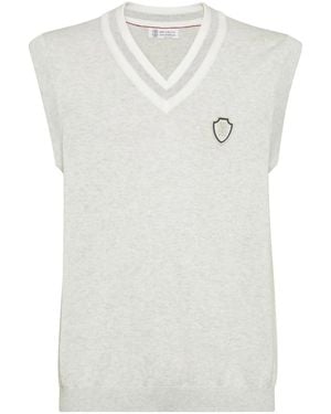 Brunello Cucinelli Klassisches Trägershirt - Weiß