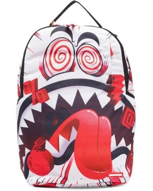 Sprayground Twisted Dlxr Graphic-Print Backpack - Red