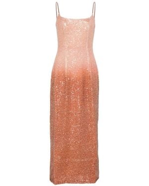 Aje. Ombre Vionara Sequin Midi Dress - White