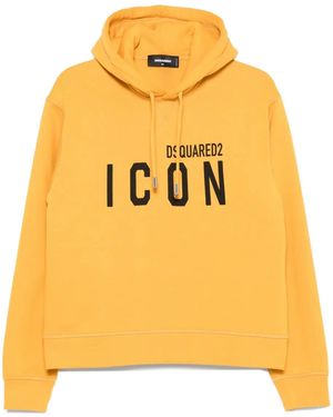 DSquared² Icon-Logo Hoodie - Yellow