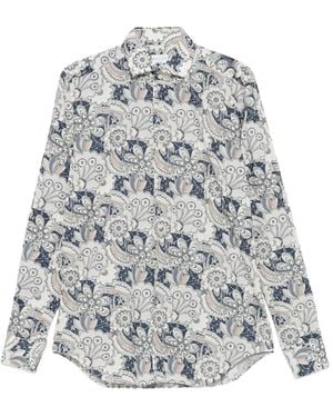 Xacus Camisa Con Estampado Floral - Blanco