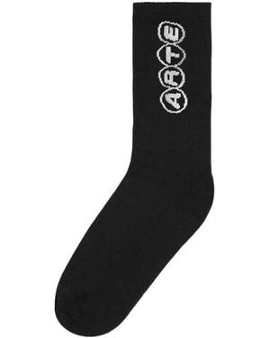 Arte' Logo-Plaque Socks - Black
