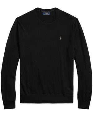Polo Ralph Lauren Embroidered Crew-Neck Jumper - Black