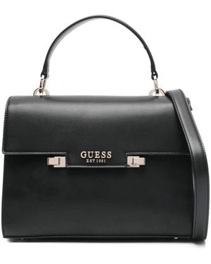 Guess ロゴ ハンドバッグ - ブラック