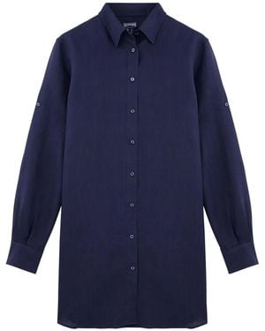 Vilebrequin Fondant Organic Linen Shirt - Blue
