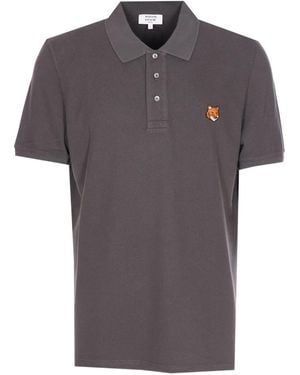 Maison Kitsuné Cotton Polo Shirt - Gray