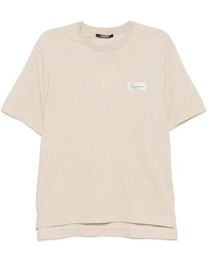 Jacquemus Logo-Patch T-Shirt - Natural