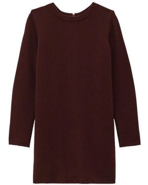 Ba&sh Atess Zip-Back Knitted Mini Dress - Purple