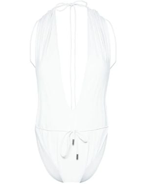 Saint Laurent Badpak Met Watervalhals - Wit